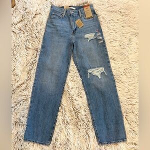 Levi's Distressed Blue Jeans baggy dad